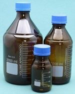 Reagent Bottle with Screw Cap, Amber, GL45 