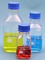Square Reagent Bottle with Screw Cap, Boro 3.3 