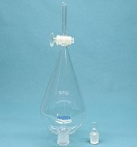 Pear Shape Separating Funnel, Glass Stopcock