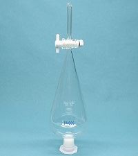 Pear Shape Separating Funnel, PTFE Stopcock