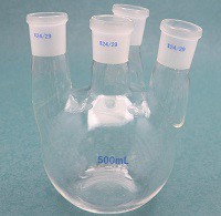 Boiling Flask Four Neck Ground Mouth RoundFlat Bottom 8