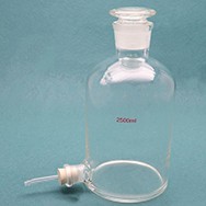 Aspirator Bottle with Bottom Rubber Plug，Clear