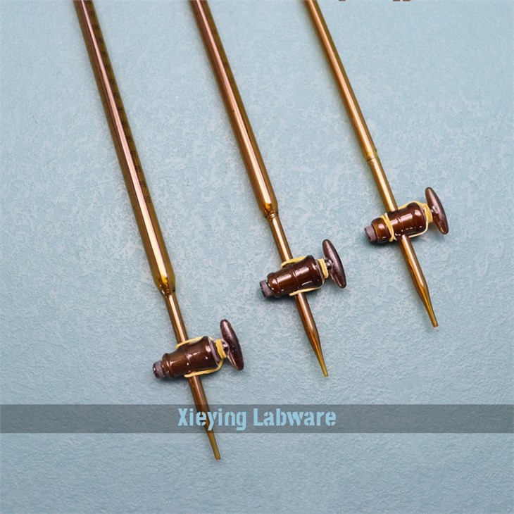 Amber glass burette