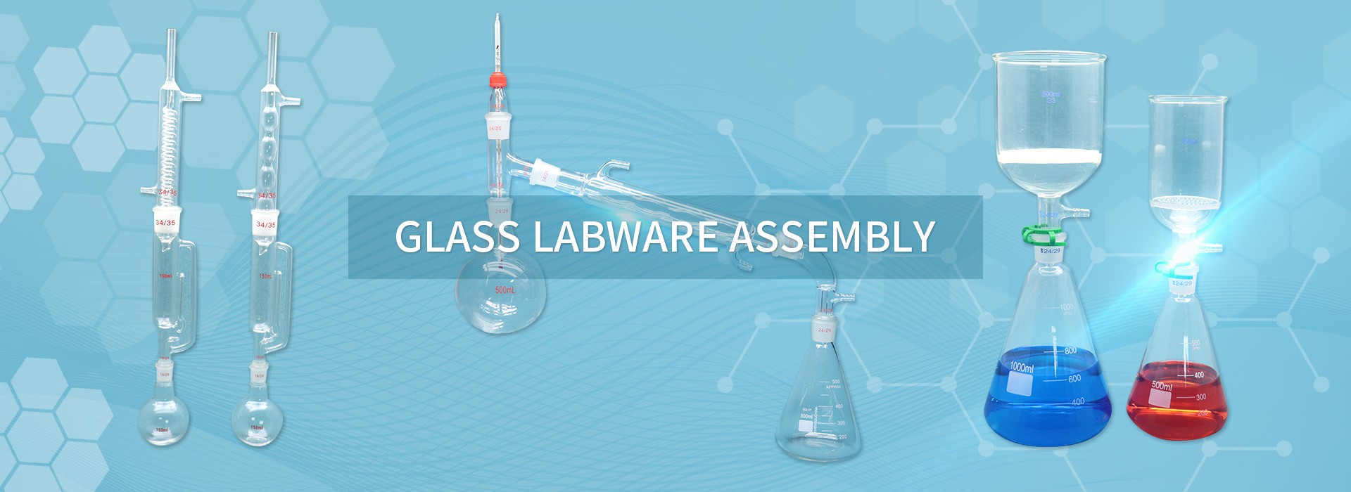 glass labware assembly