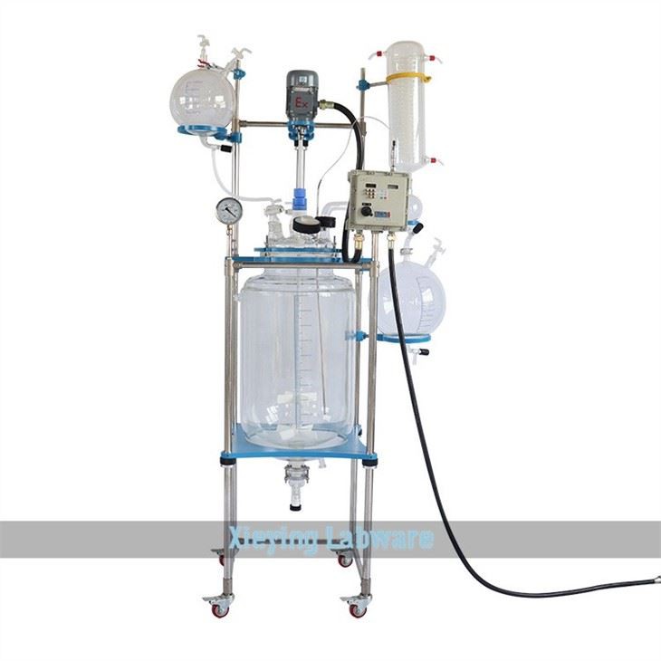 Double Jacketed Glass Reactor