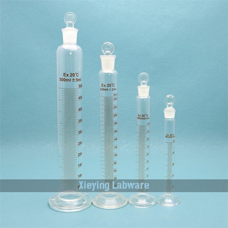 laboratory glass measuring cylinder