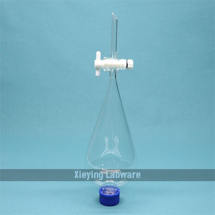 transparent glass separating funnels