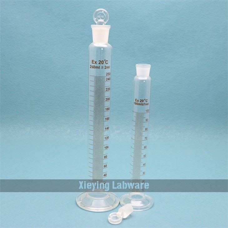 Boro 3.3 Glass Measuring Graduated Cylinder with Stopper