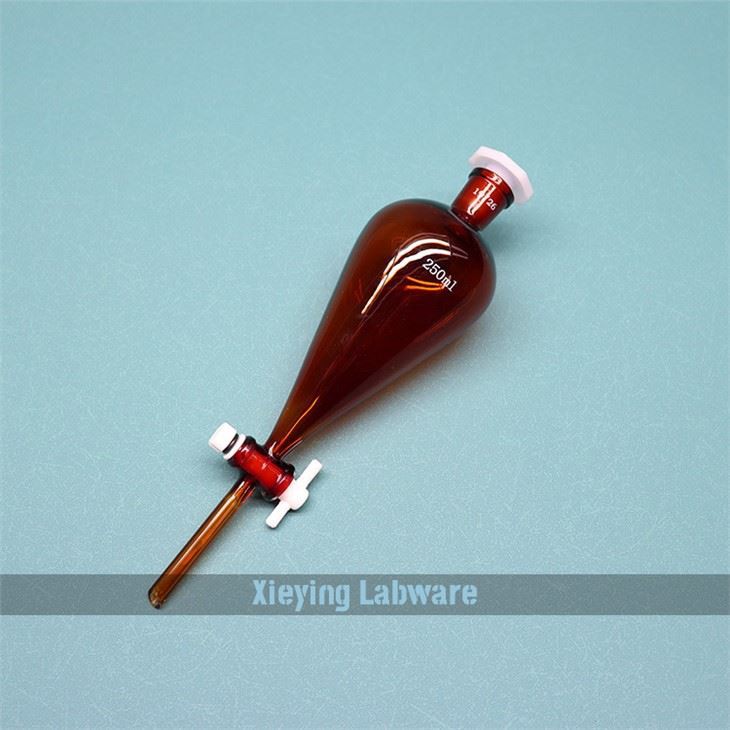 250ml Pear Shaped Glass Separating Funnel