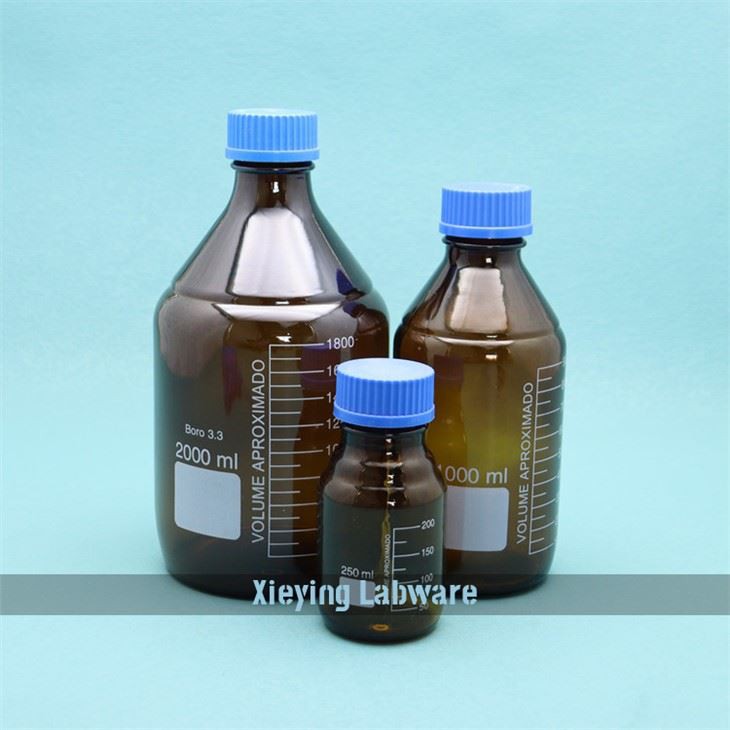 Reagent Bottle with Blue Lid