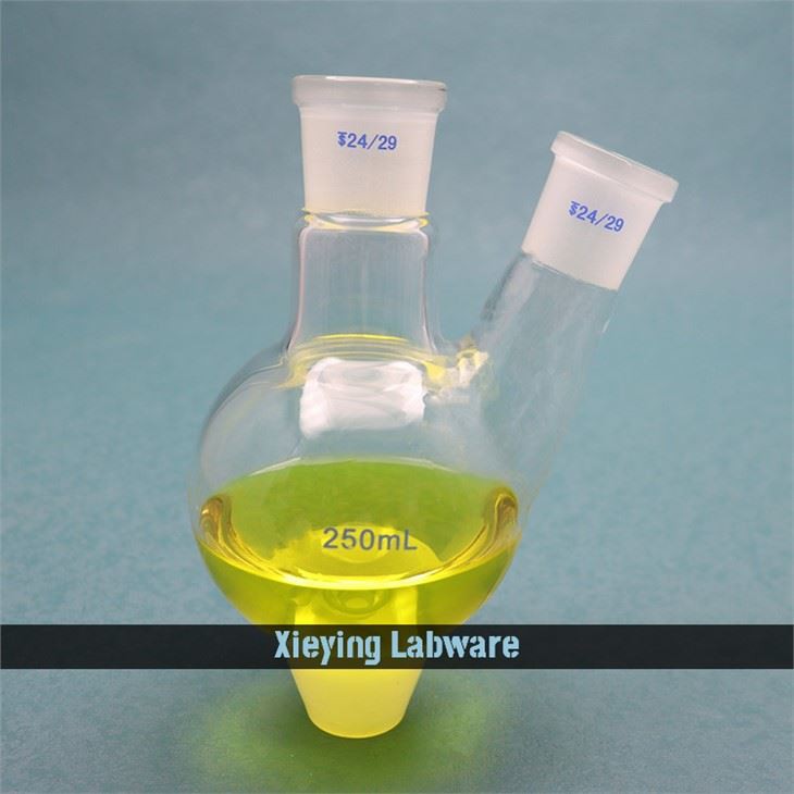 Glass Round Bottom Two Necks Boiling Flask